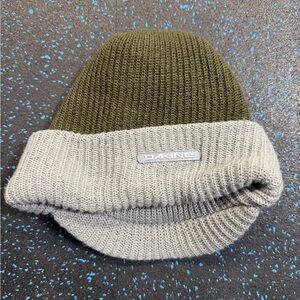 Dakine Olive and Gray visor cuff Beanie